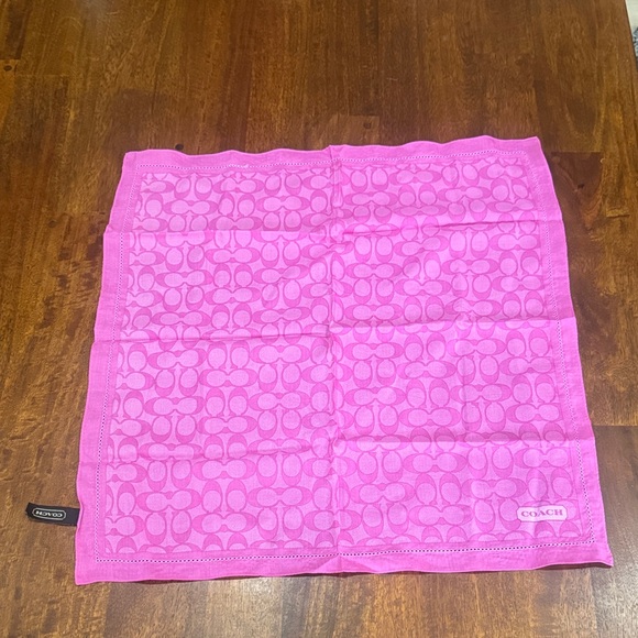 Y2K Coach Pink Patterned Scarf - Picture 1 of 4